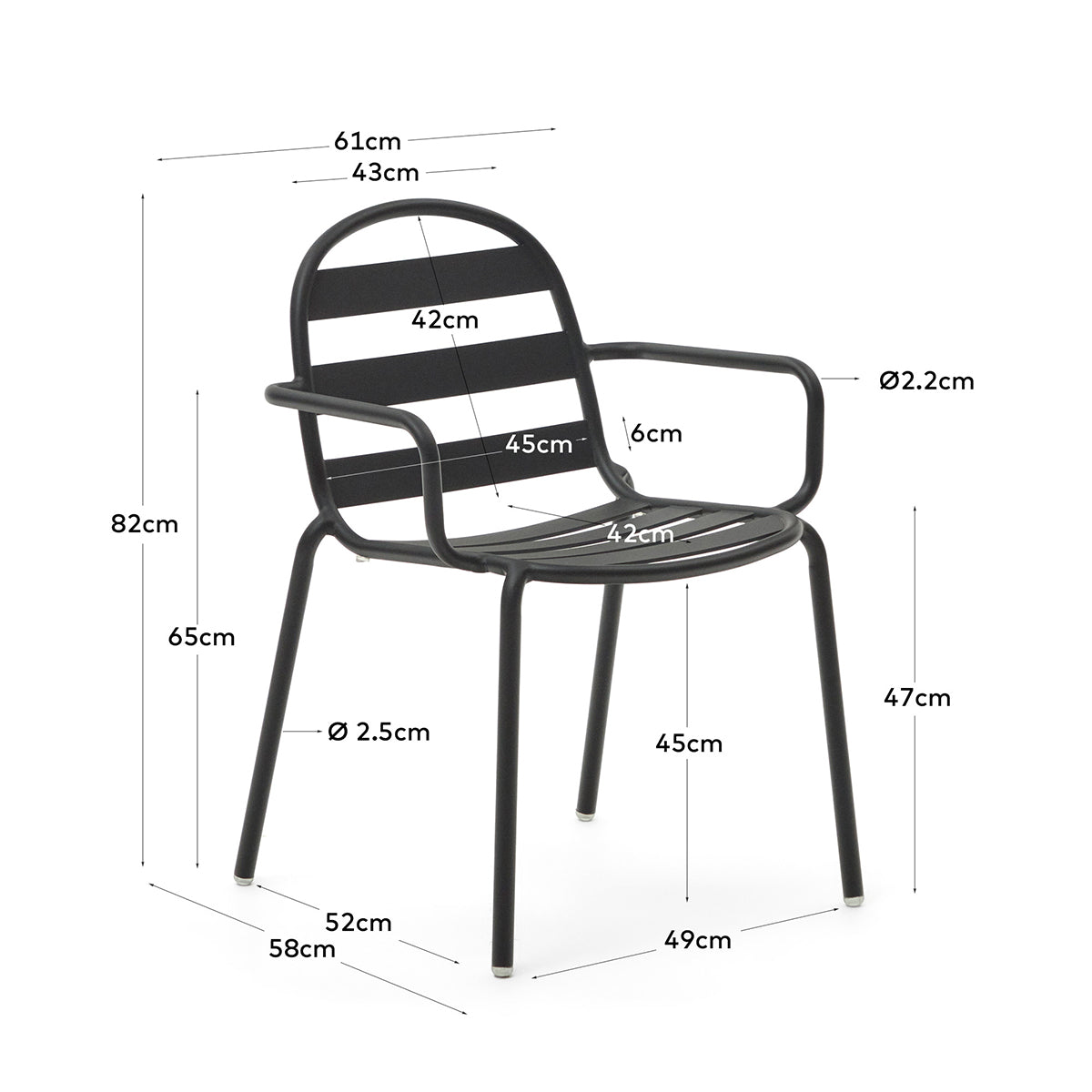 Joncols Outdoor Dining Arm Chair