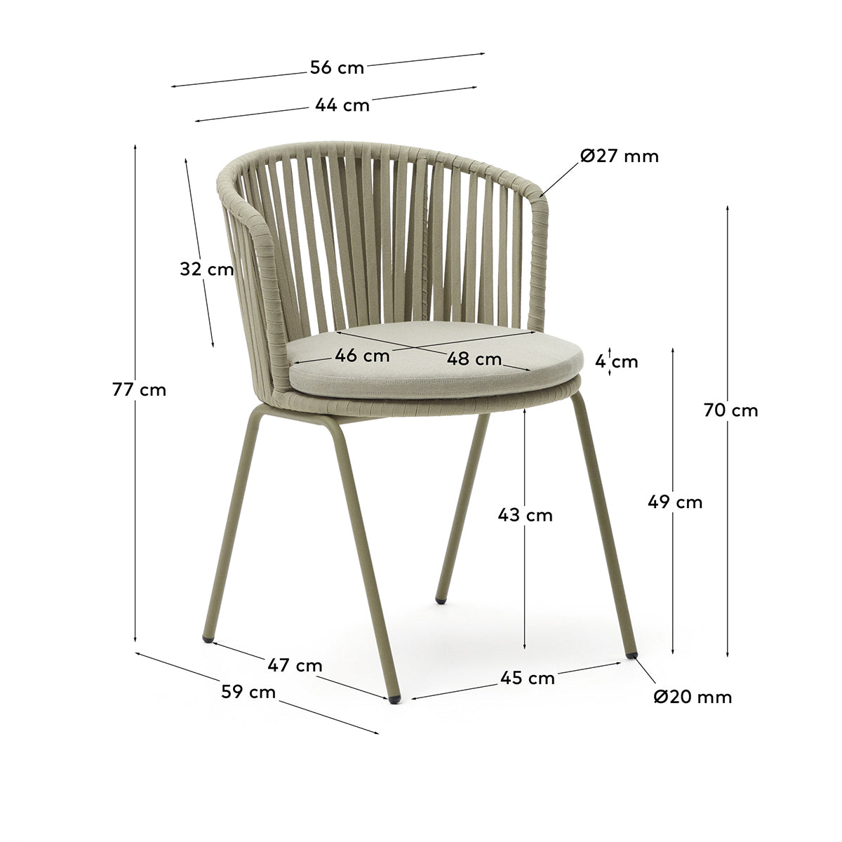 Saconca Outdoor Dining Chair