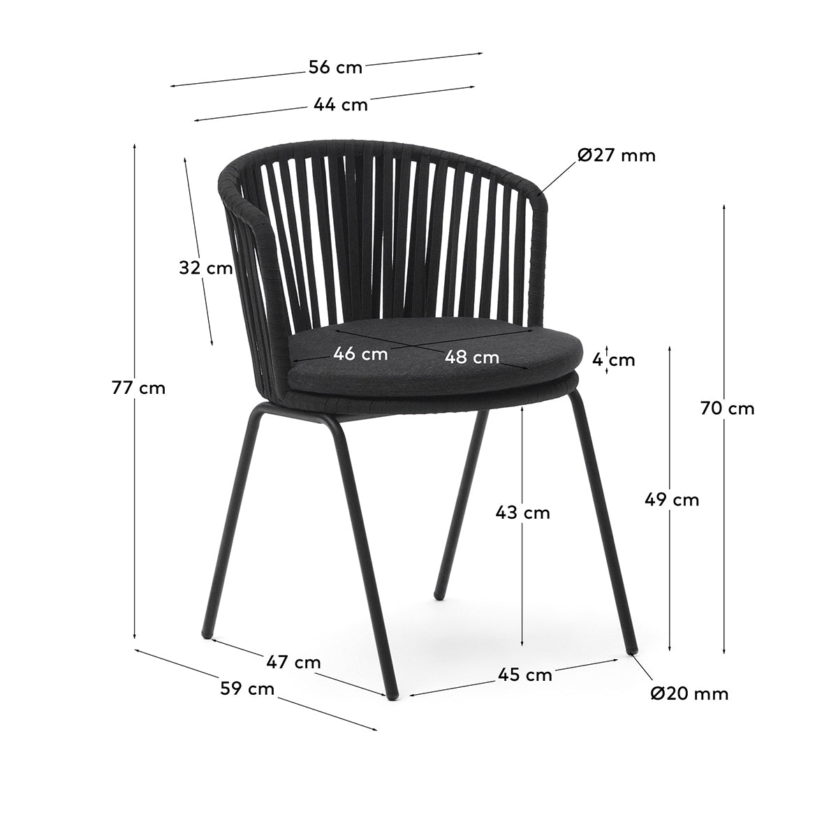 Saconca Outdoor Dining Chair