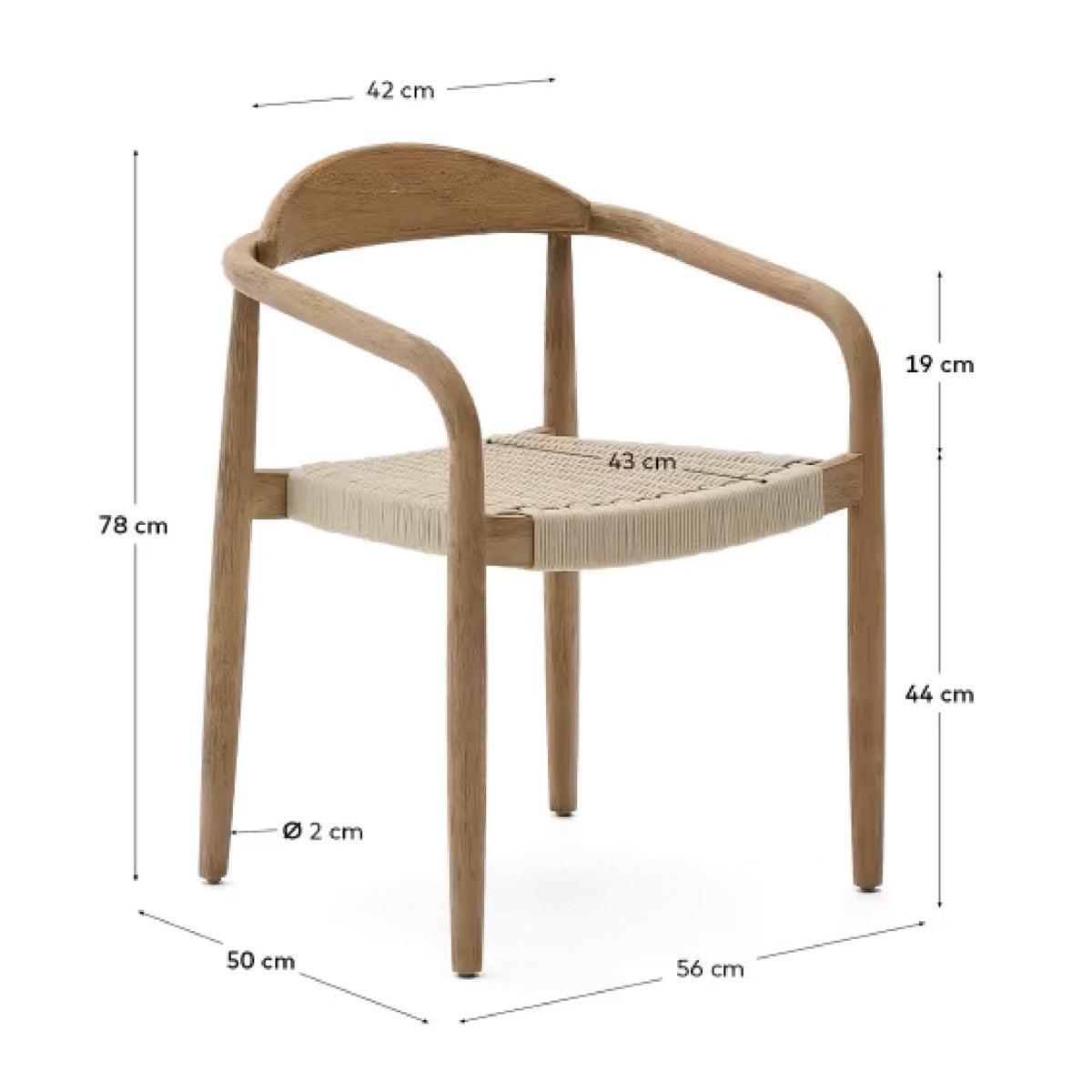 Nina Outdoor Dining Arm Chair