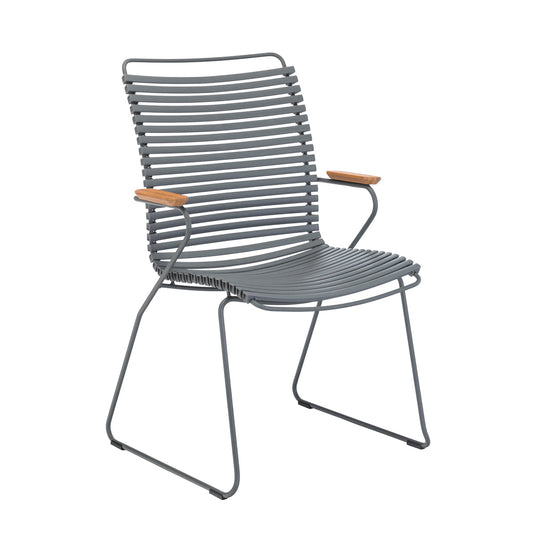 Click Outdoor Tall Back Dining Chair With Armrest