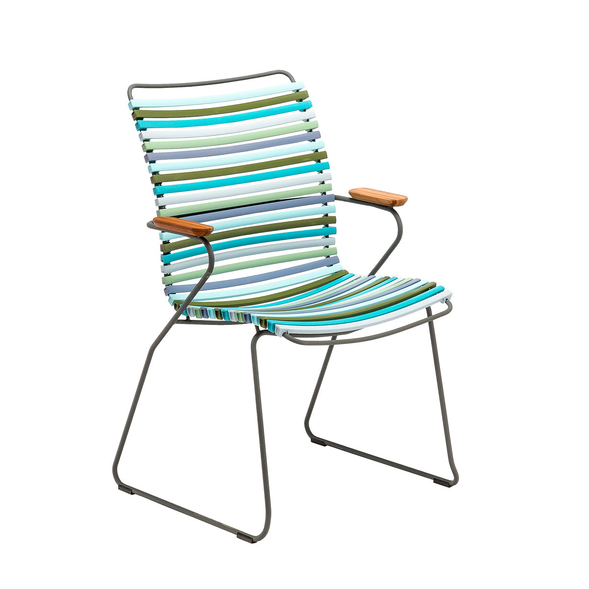 Click Outdoor Tall Back Dining Chair With Armrest