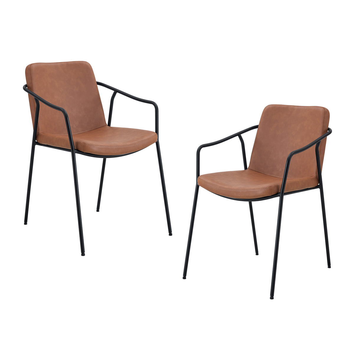 Tate Leatherette Dining Chair (Set of 2)