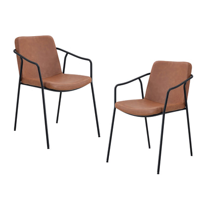 Tate Leatherette Dining Chair (Set of 2)