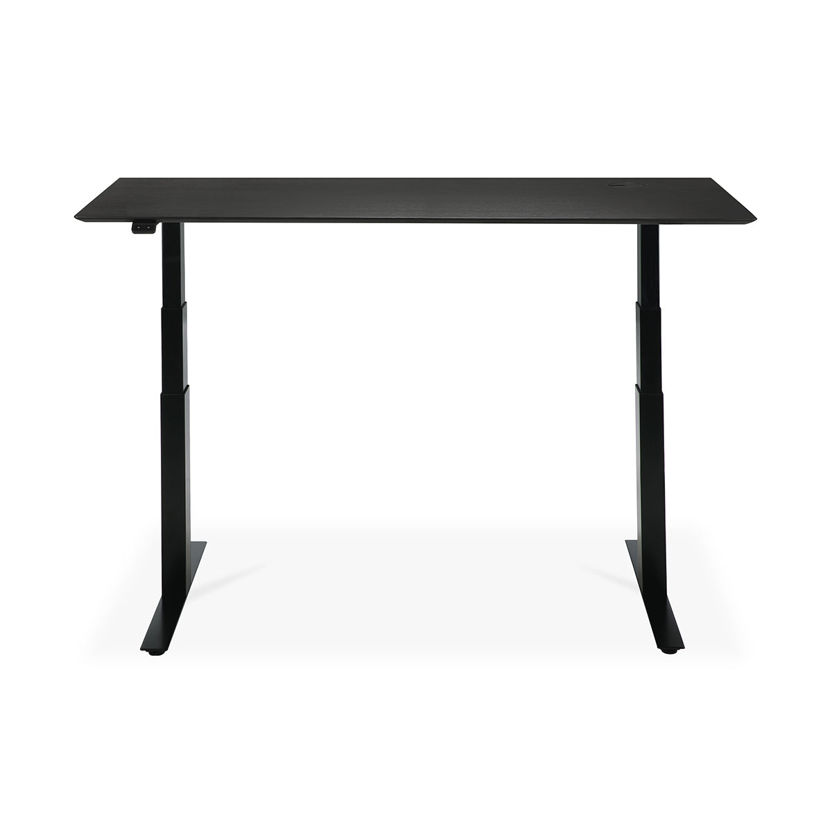 Bok Rectangle Adjustable Desk with Cable management EU (Oak Black, Black, 160cm)