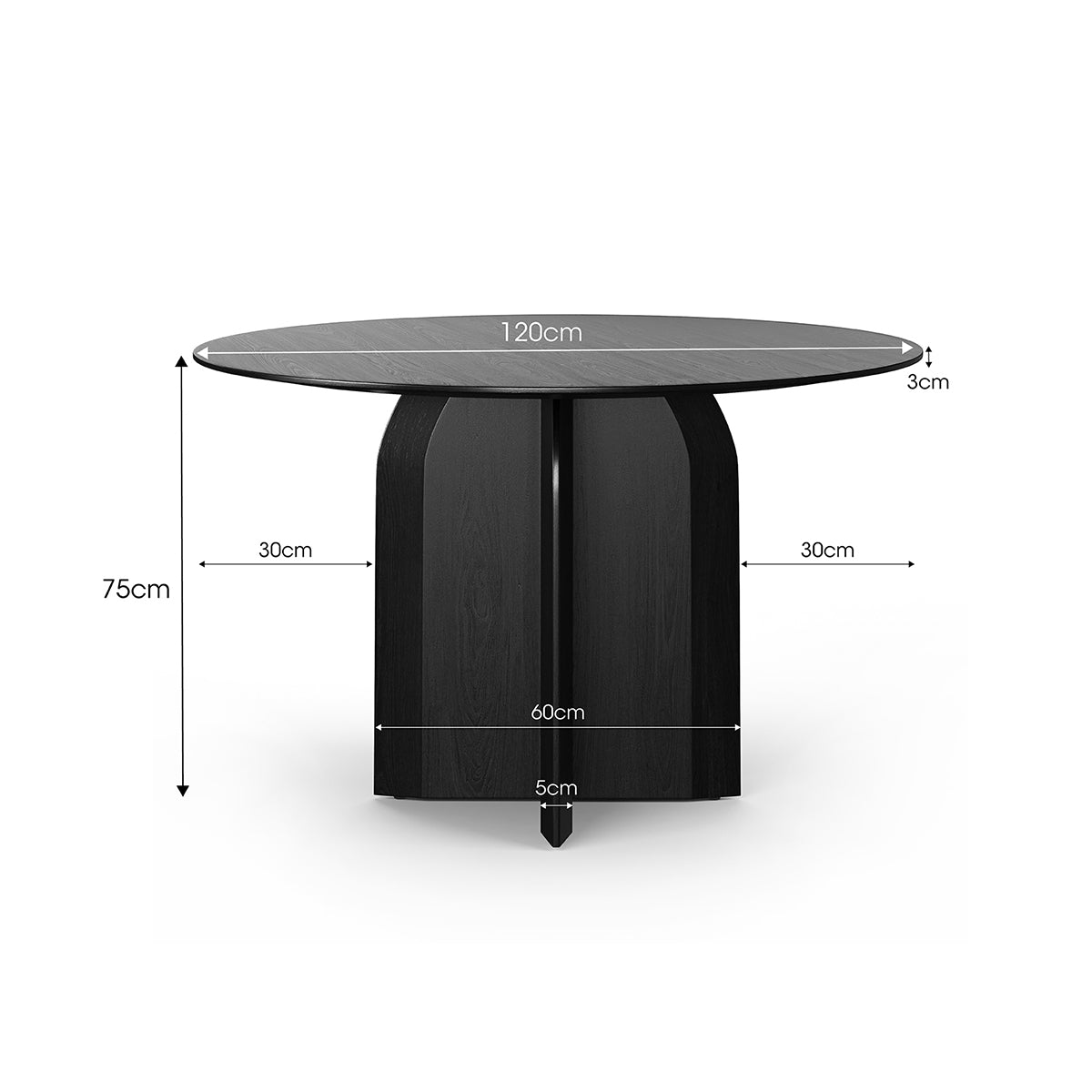 Clover Round Oak Dining Table