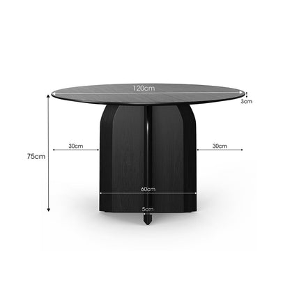 Clover Round Oak Dining Table