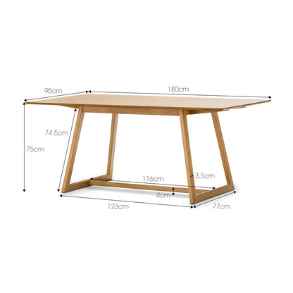 Cross Rectangular Dining Table (180cm)
