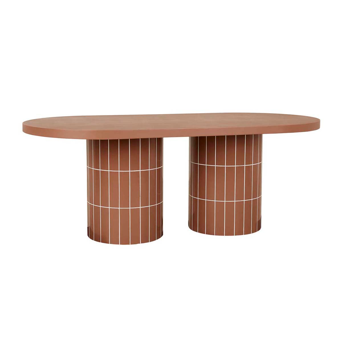 Seville Tile Oval Dining Table