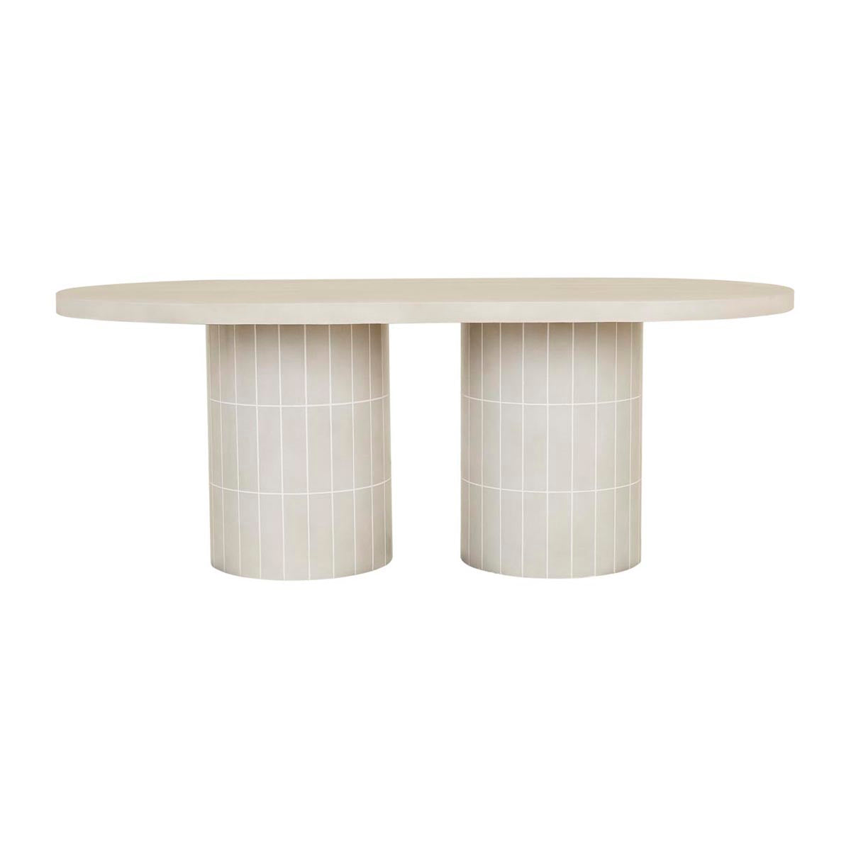 Seville Tile Oval Dining Table