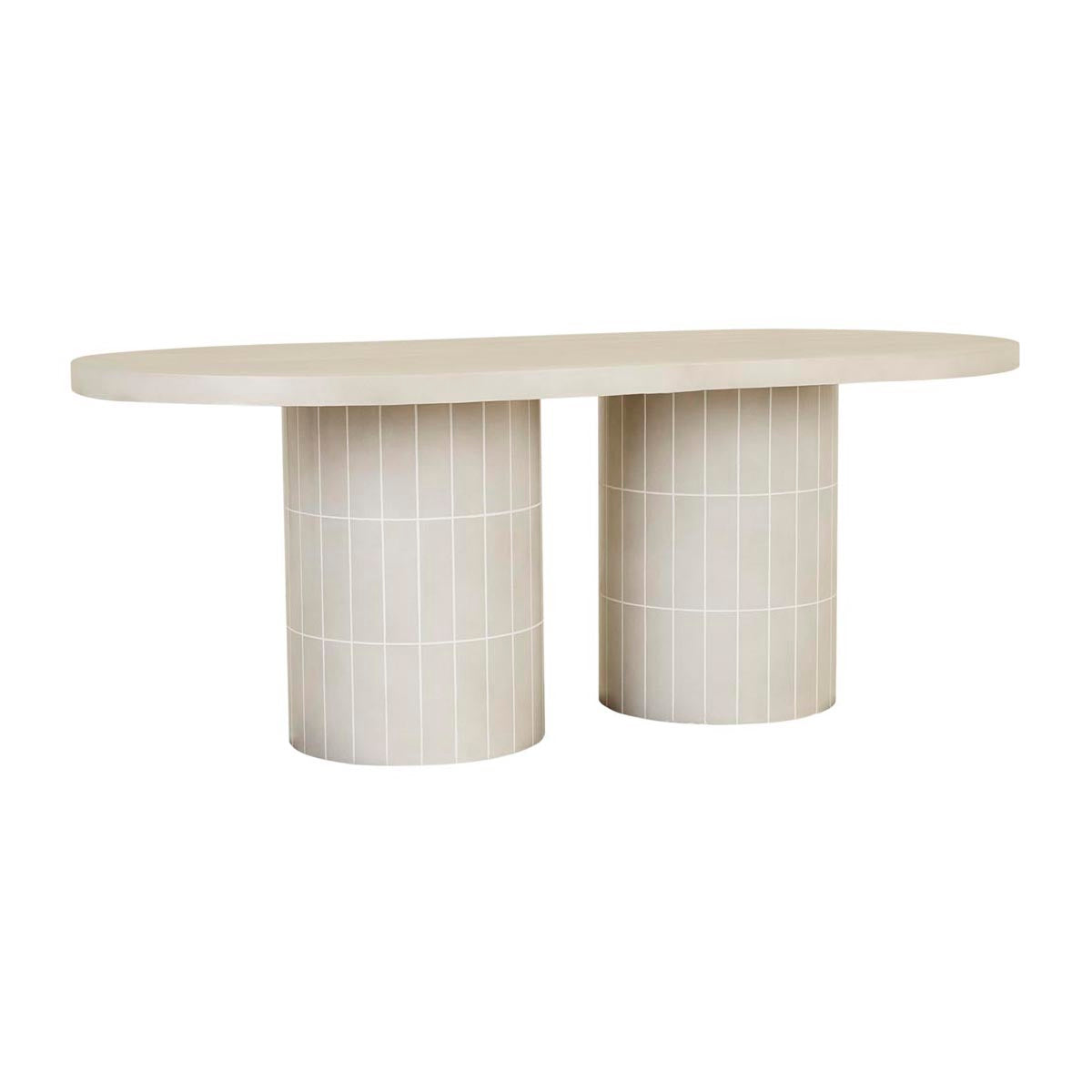 Seville Tile Oval Dining Table