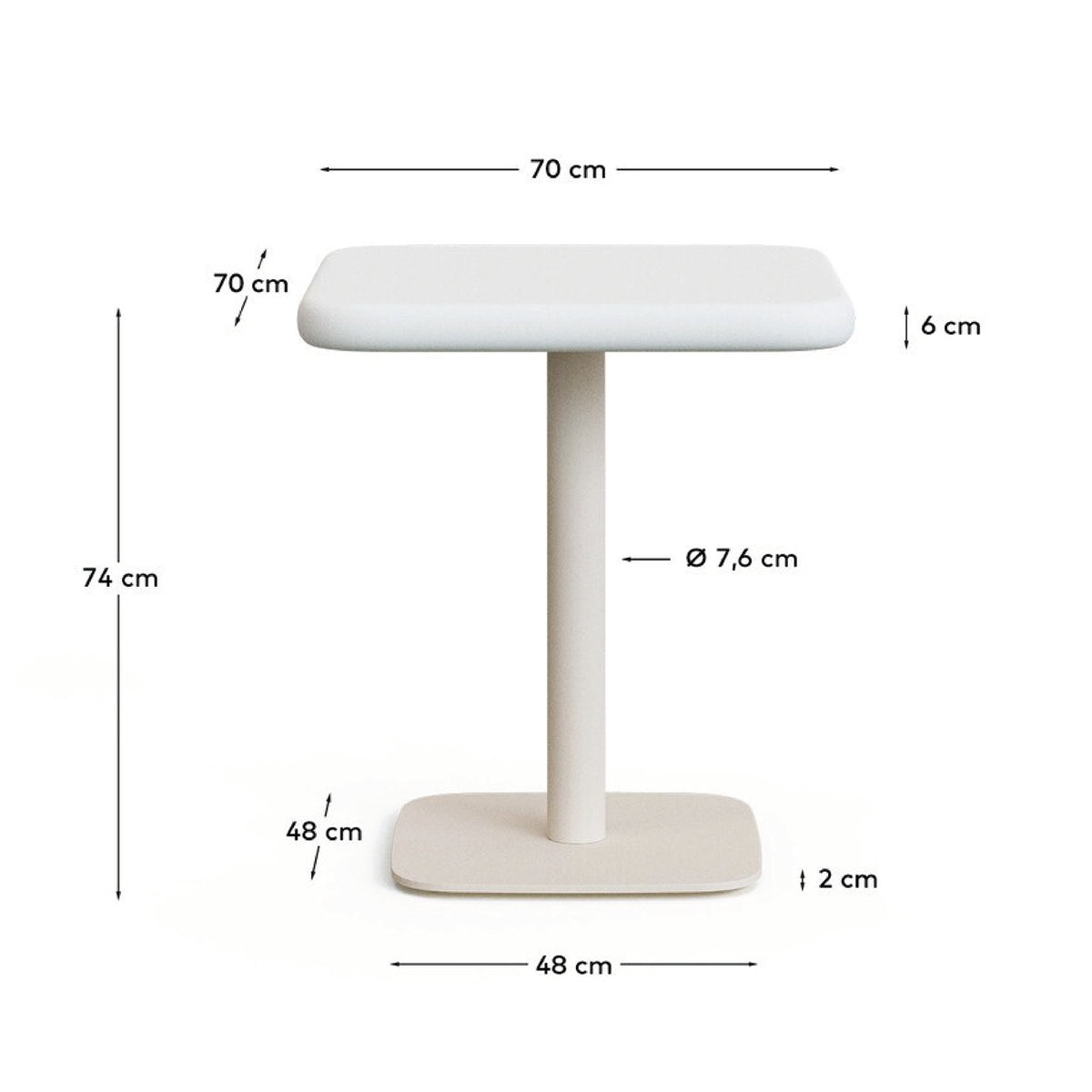 Dina Outdoor Square Dining Table