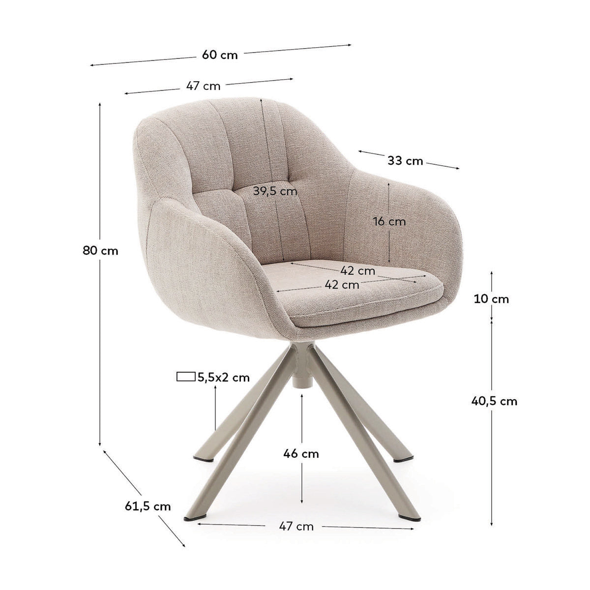 Dorina Swivel Dining Chair