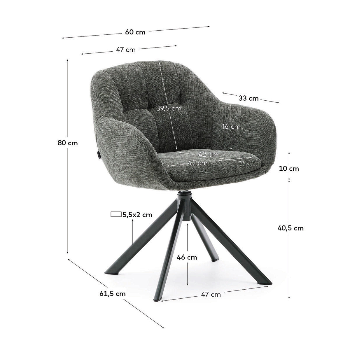 Dorina Swivel Dining Chair