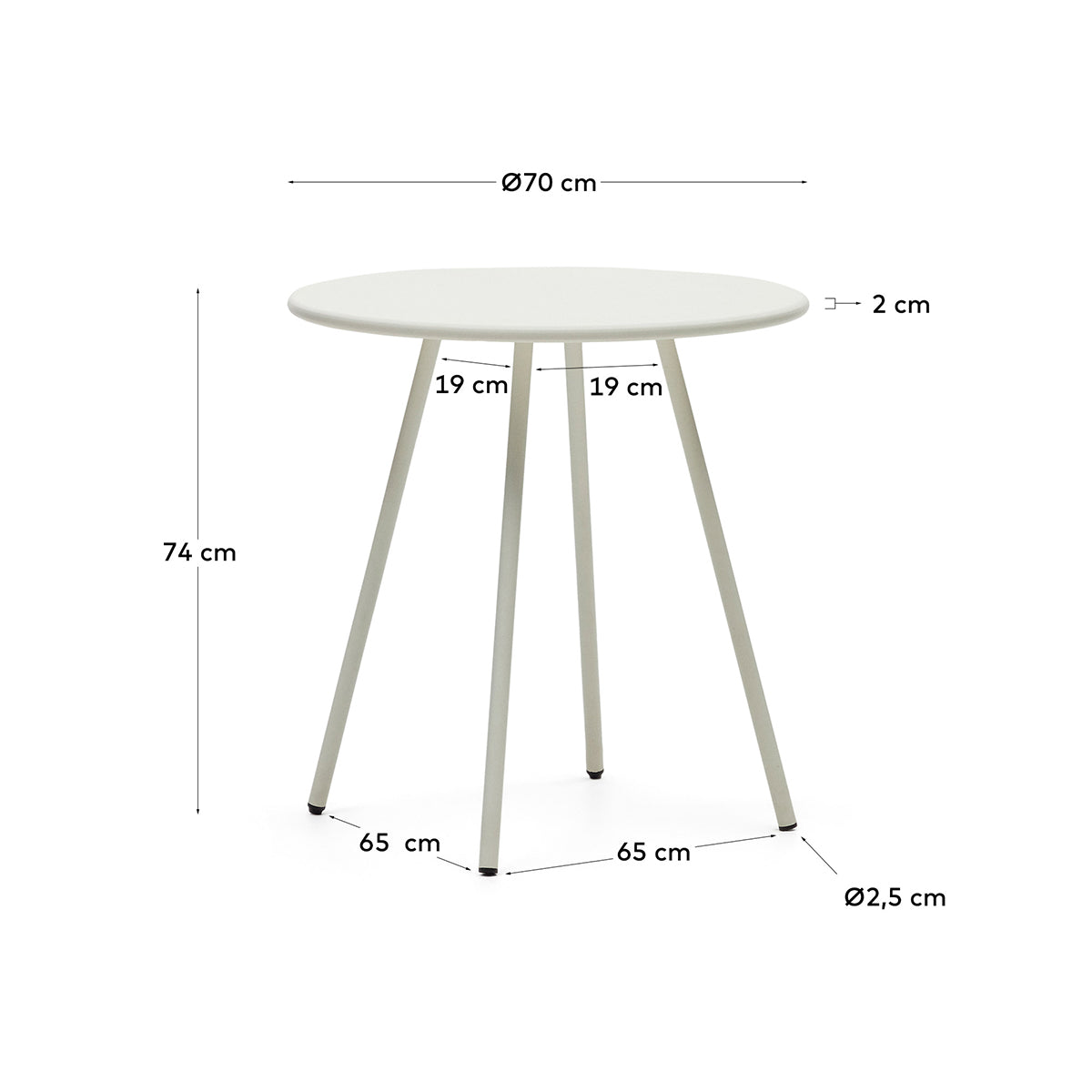 Montjoi Round Outdoor Dining Table
