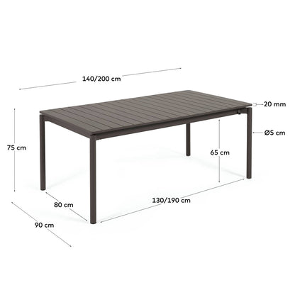 Zaltana Outdoor Extendable Dining Table
