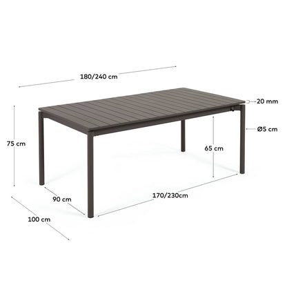 Zaltana Outdoor Extendable Dining Table