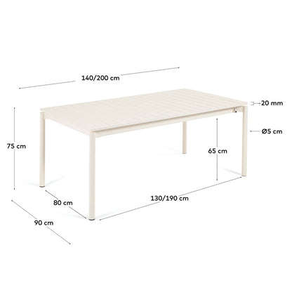 Zaltana Outdoor Extendable Dining Table
