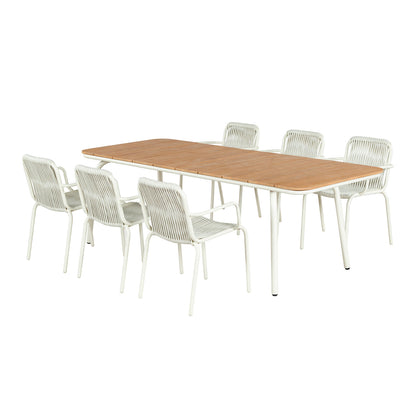 Dune Outdoor Timber Dining Table 225cm