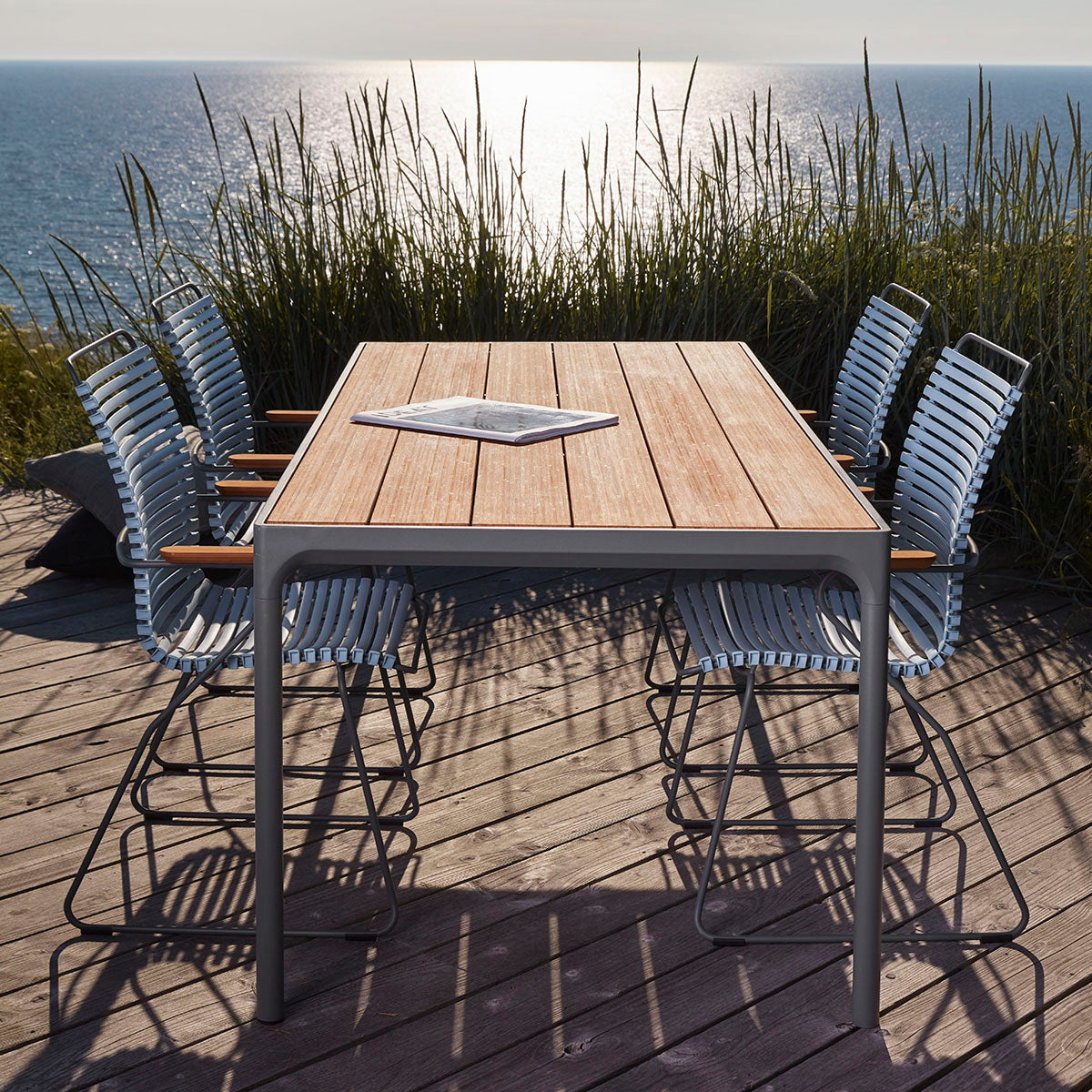 Click Outdoor Dining Chair with Armrest