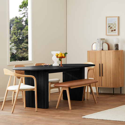 Noir Oval Dining Table (220cm)