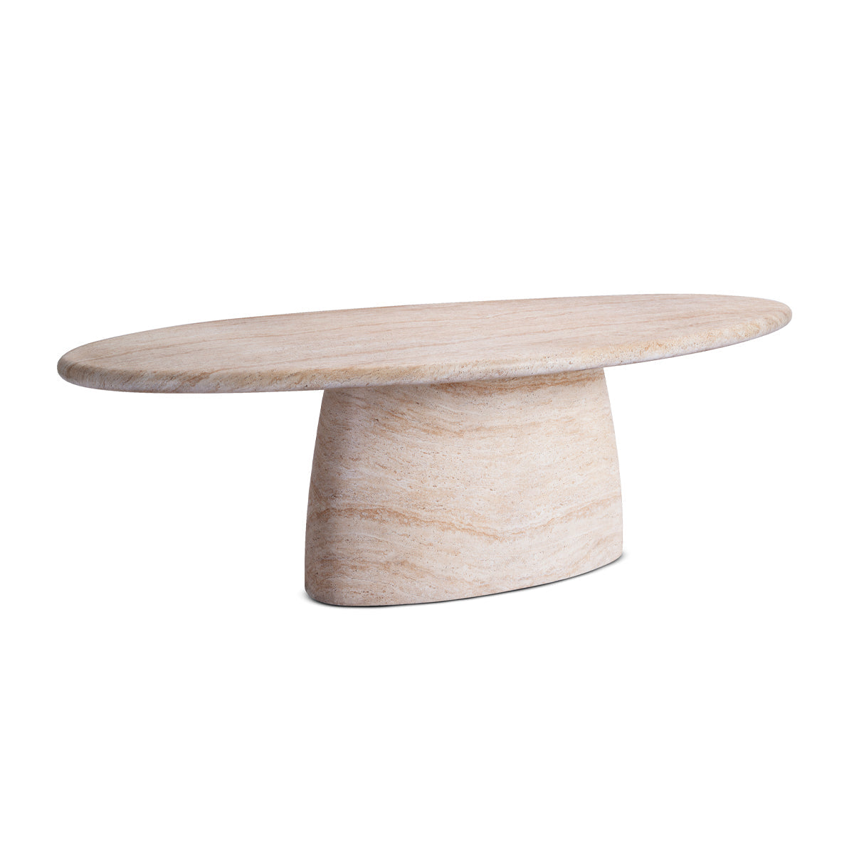 Azzurra Dining Table (Travertine Finish, 240cm)