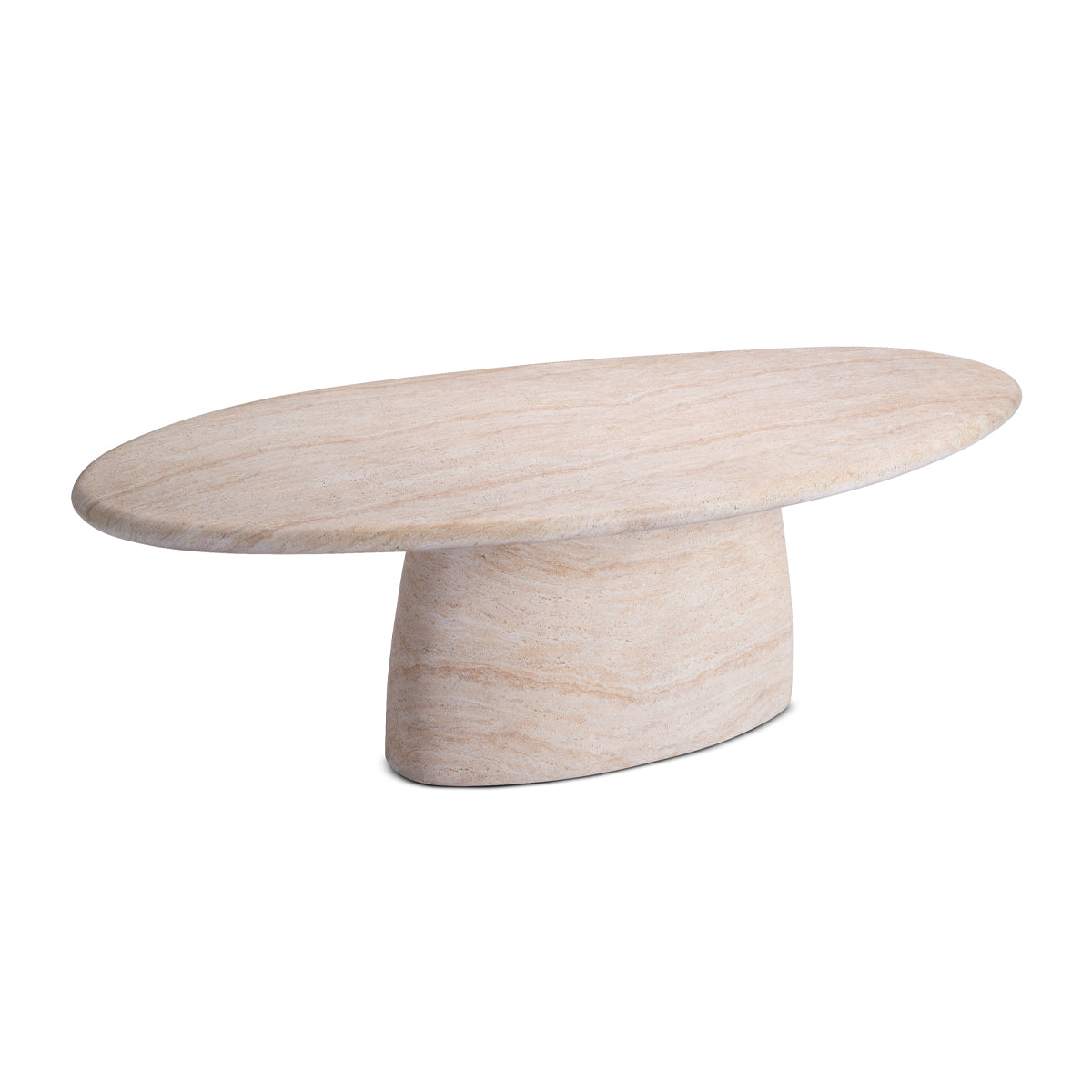 Azzurra Dining Table (Travertine Finish, 240cm)