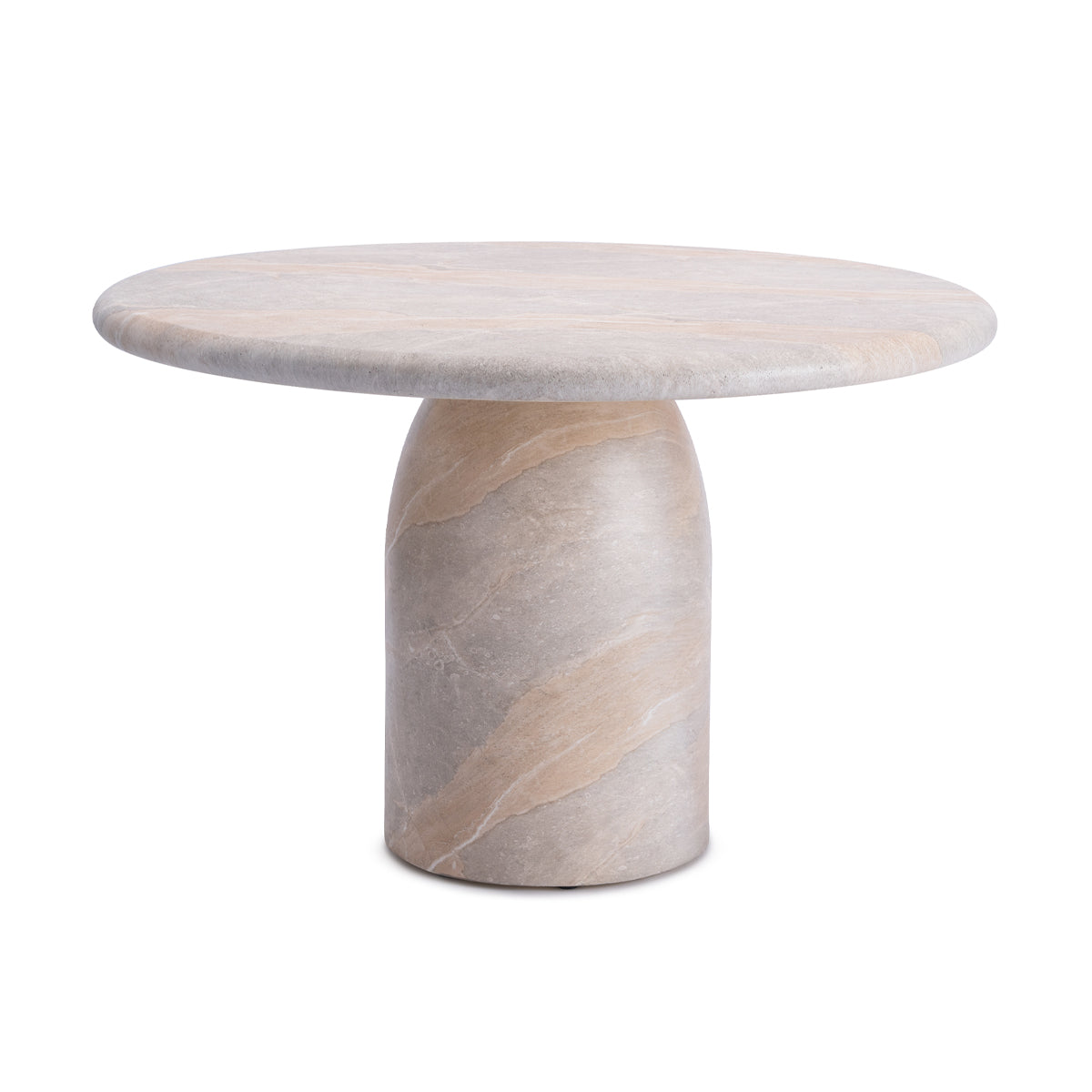 Santino Dining Table (Natural Stone Finish, 120cm)