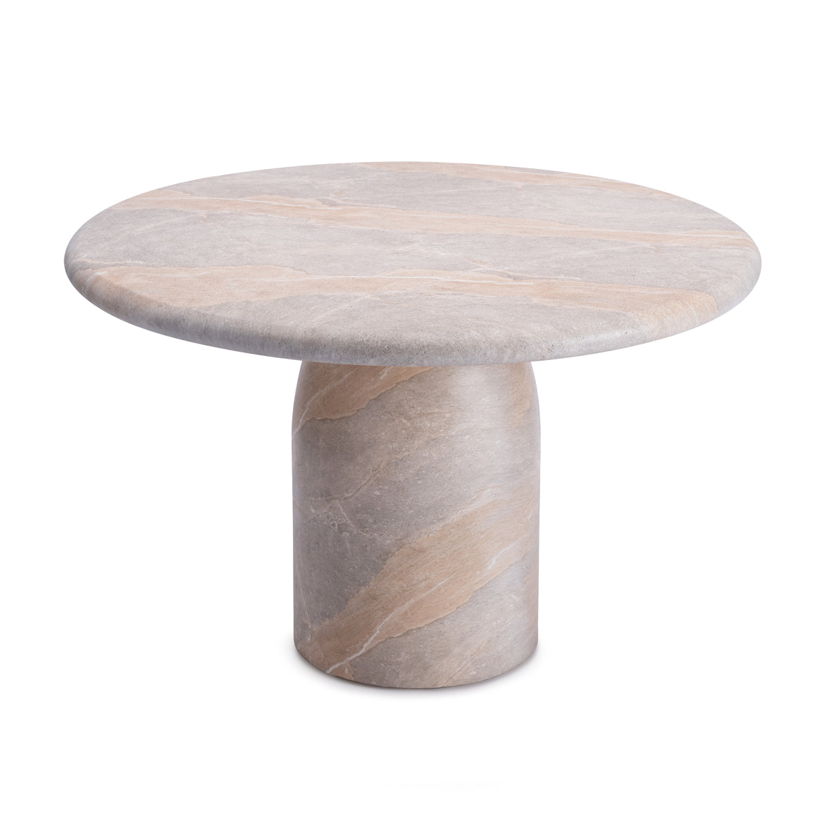 Santino Dining Table (Natural Stone Finish, 120cm)