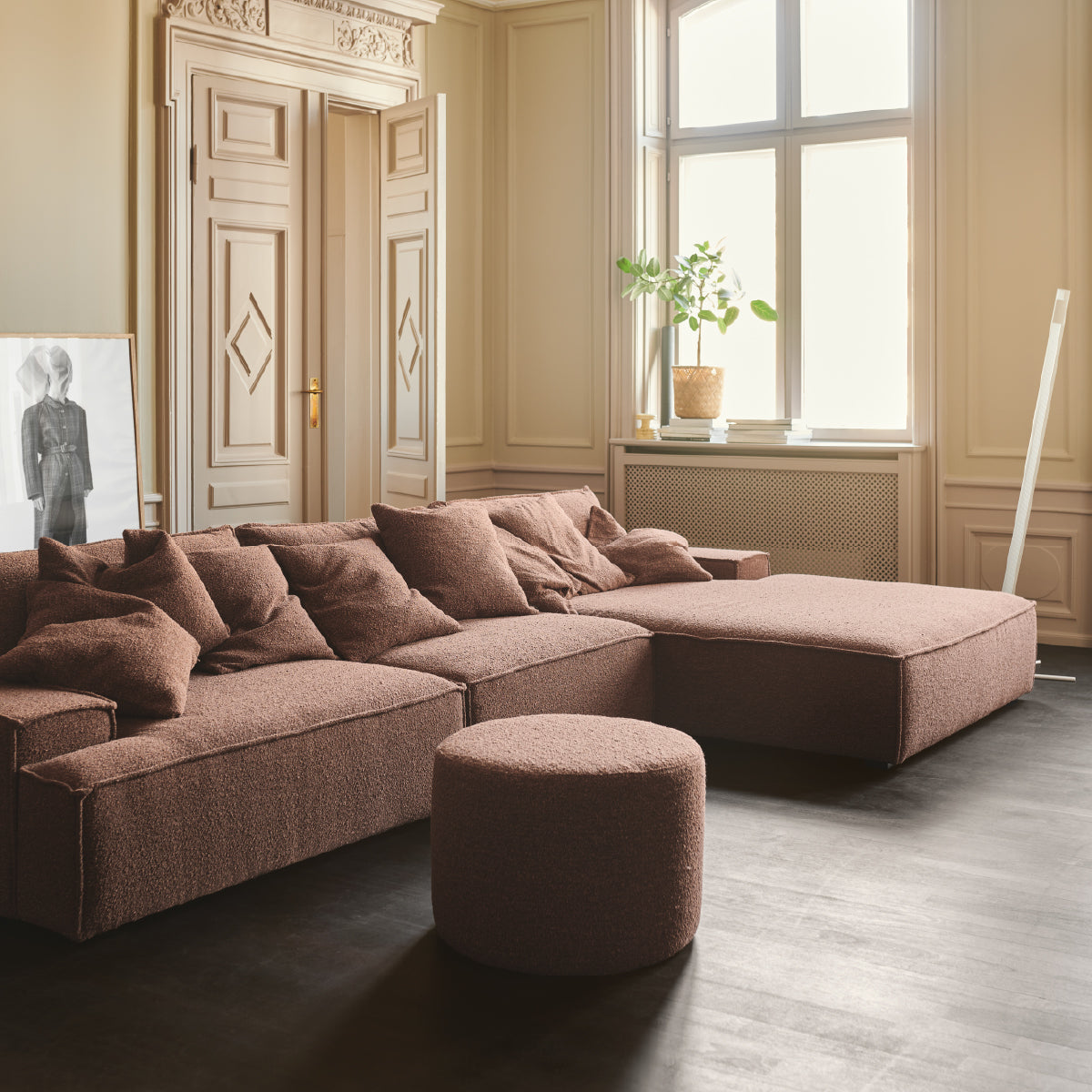 Daphne 3 Seater Modular Right Chaise Sofa