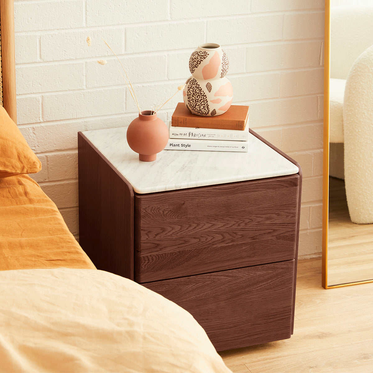 Delta Marble Bedside Table