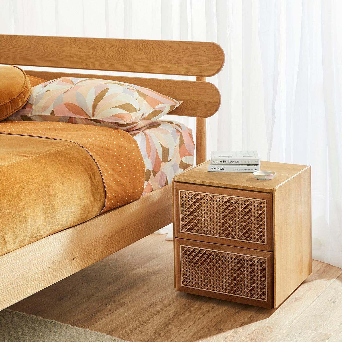 Delta Rattan Bedside Table