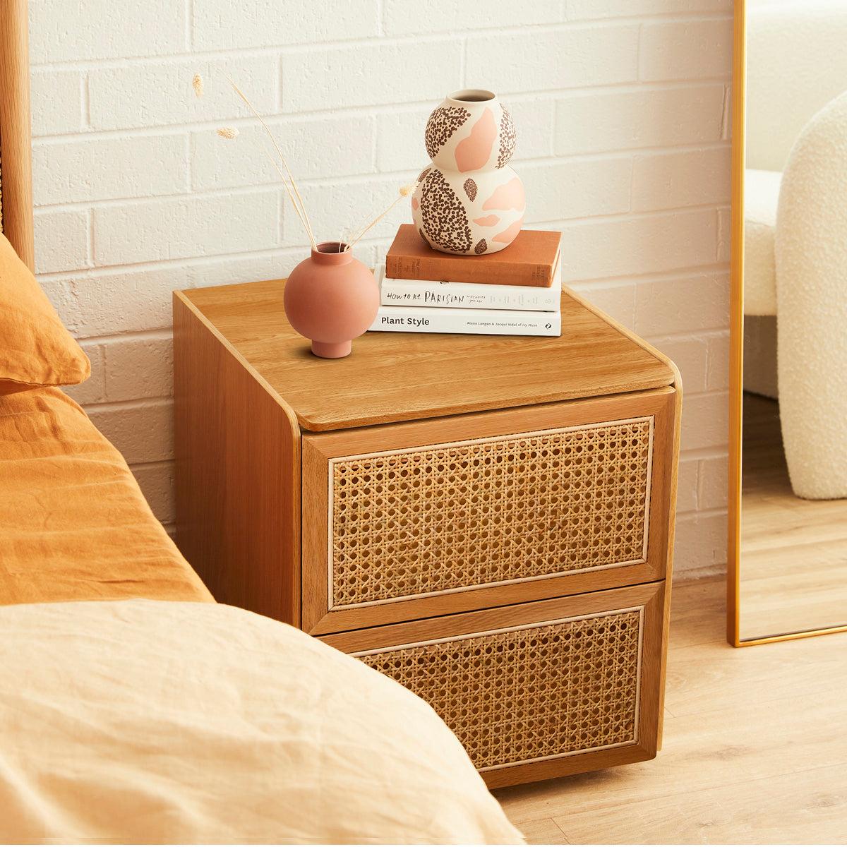 Delta Rattan Bedside Table