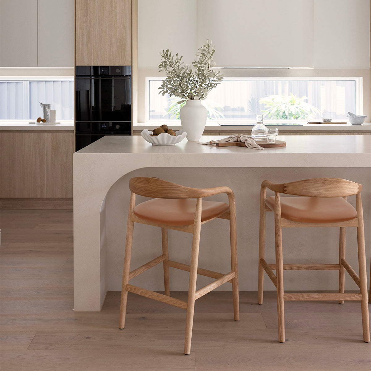 Noris Leather Bar Stool