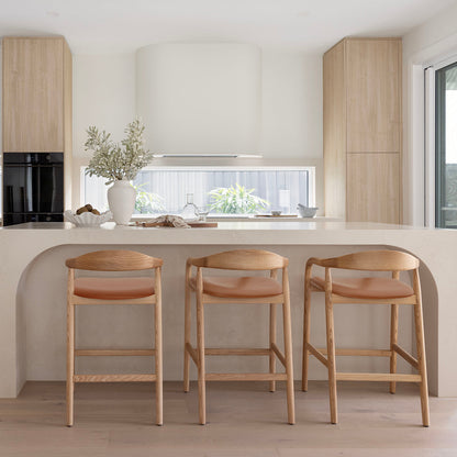 Noris Leather Bar Stool