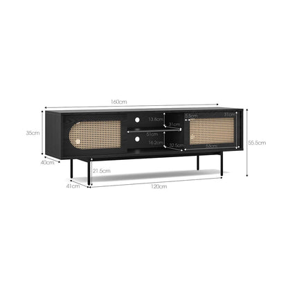 Thea Rattan 3 Door Entertainment Unit