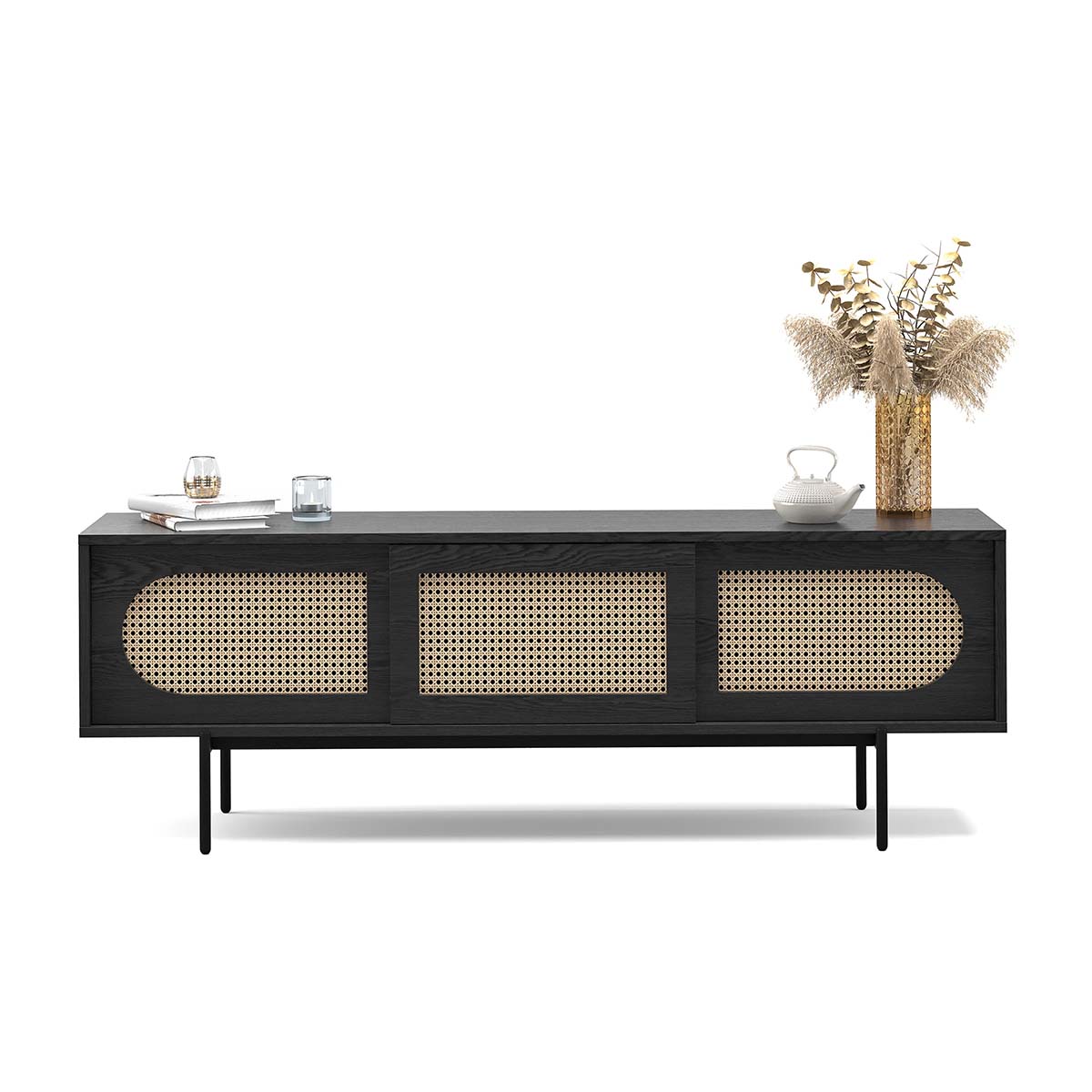 Thea Rattan 3 Door Entertainment Unit