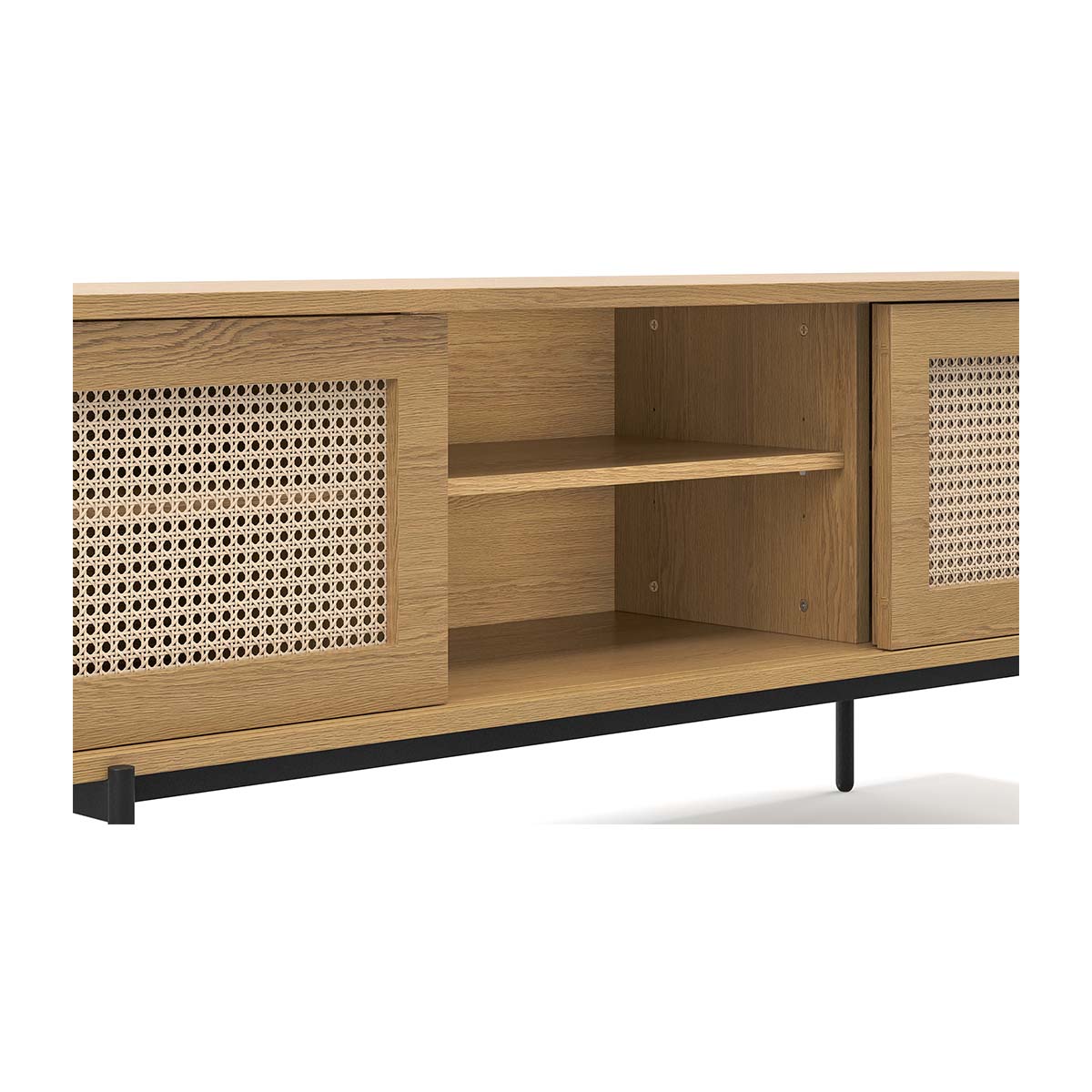 Thea Rattan 3 Door Entertainment Unit