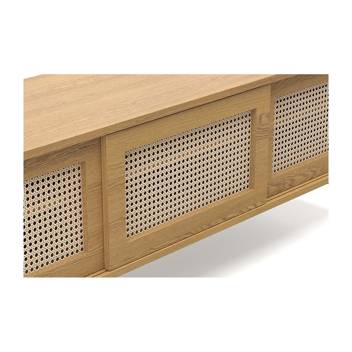 Thea Rattan 3 Door Entertainment Unit