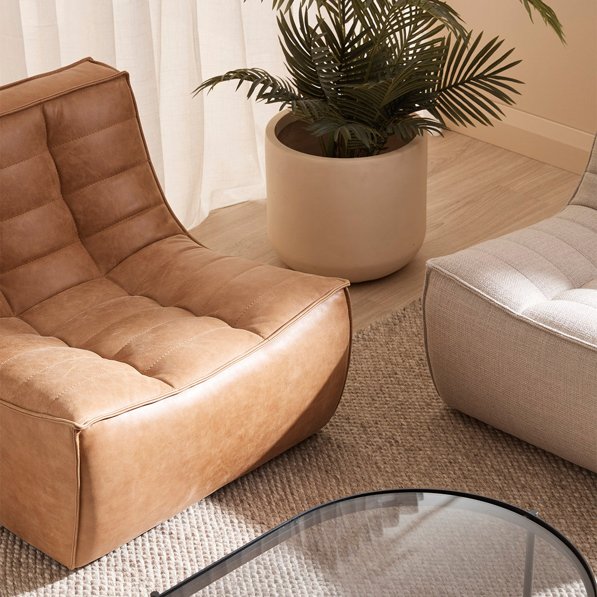 N701 1 Seater Leather Sofa