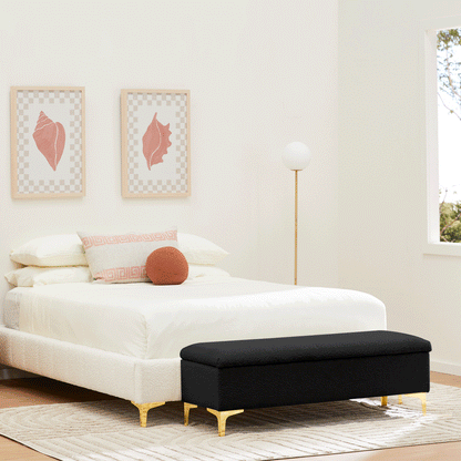 Georgia Boucle Storage Bench