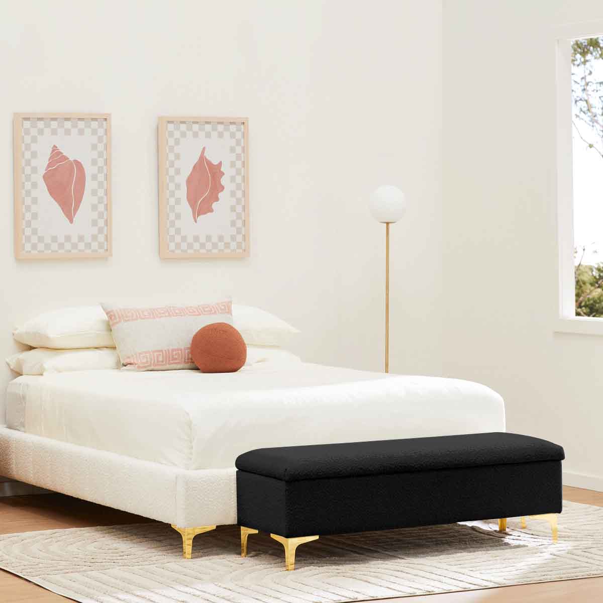 Georgia Boucle Storage Bench