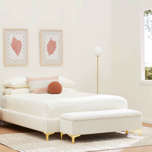 Georgia Boucle Storage Bench