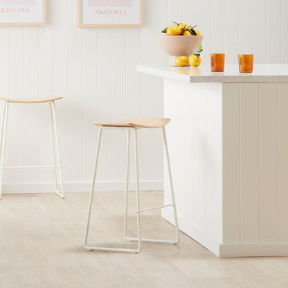 Hendrix Backless Bar Stool (Oak)