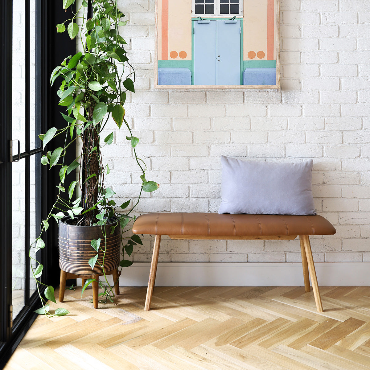 Alaska Leather Bench