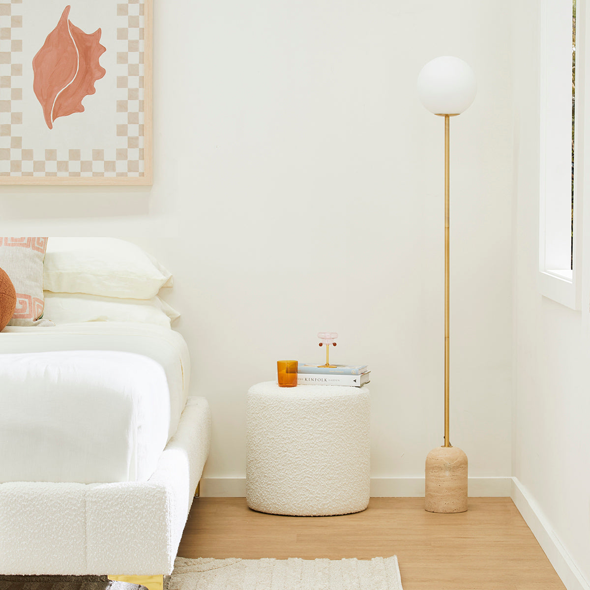 Juliette Boucle Ottoman (40cm)