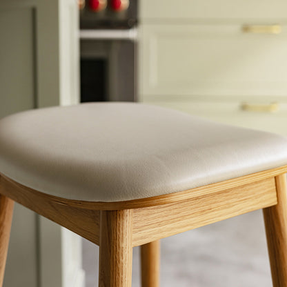 Lando Leather Backless Bar Stool