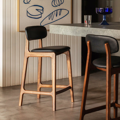 Alaska Leather Bar Stool