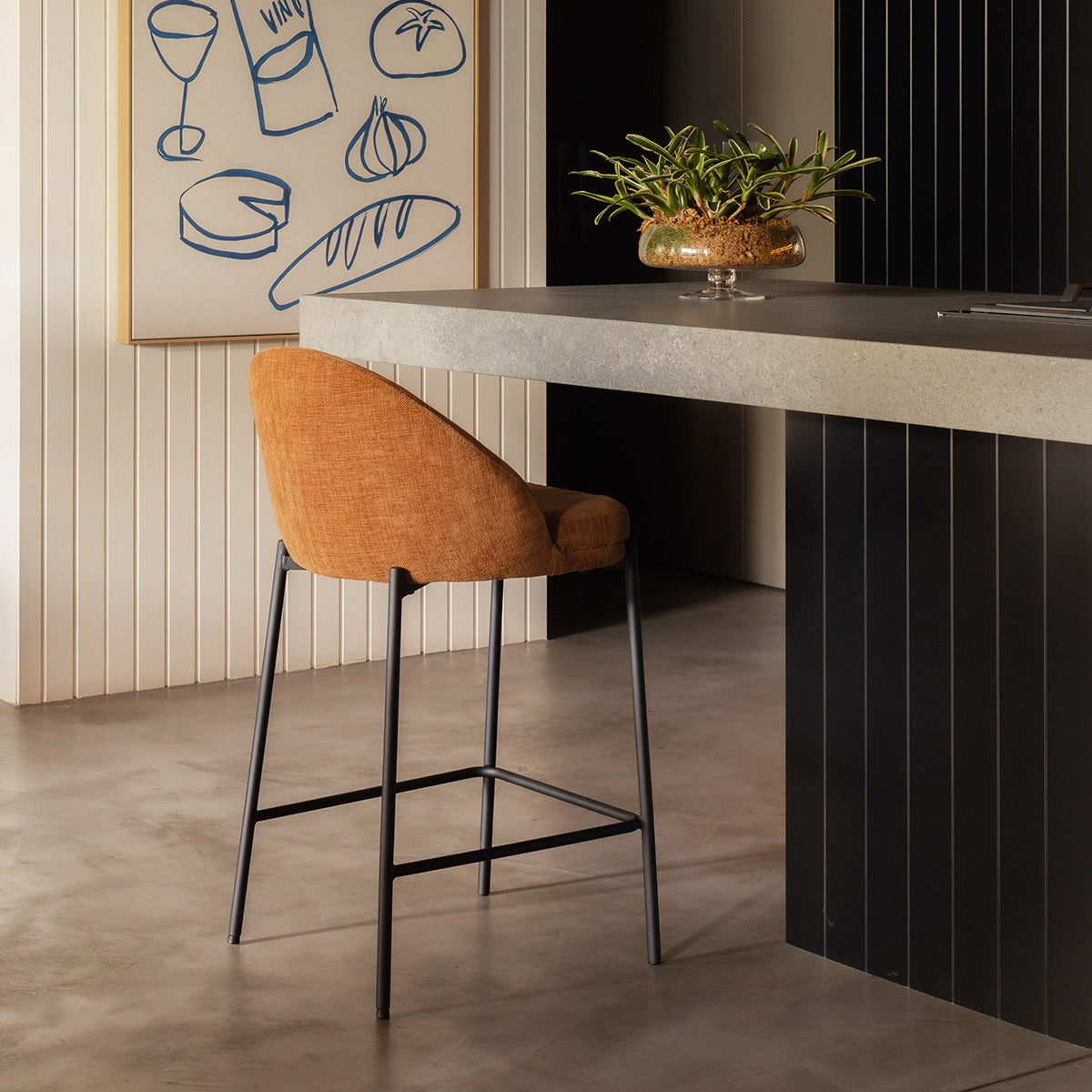 Elle Fabric Bar Stool