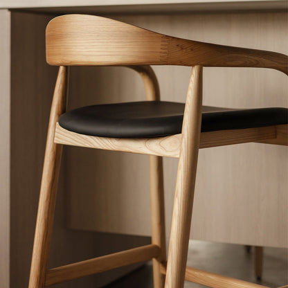 Noris Leather Bar Stool